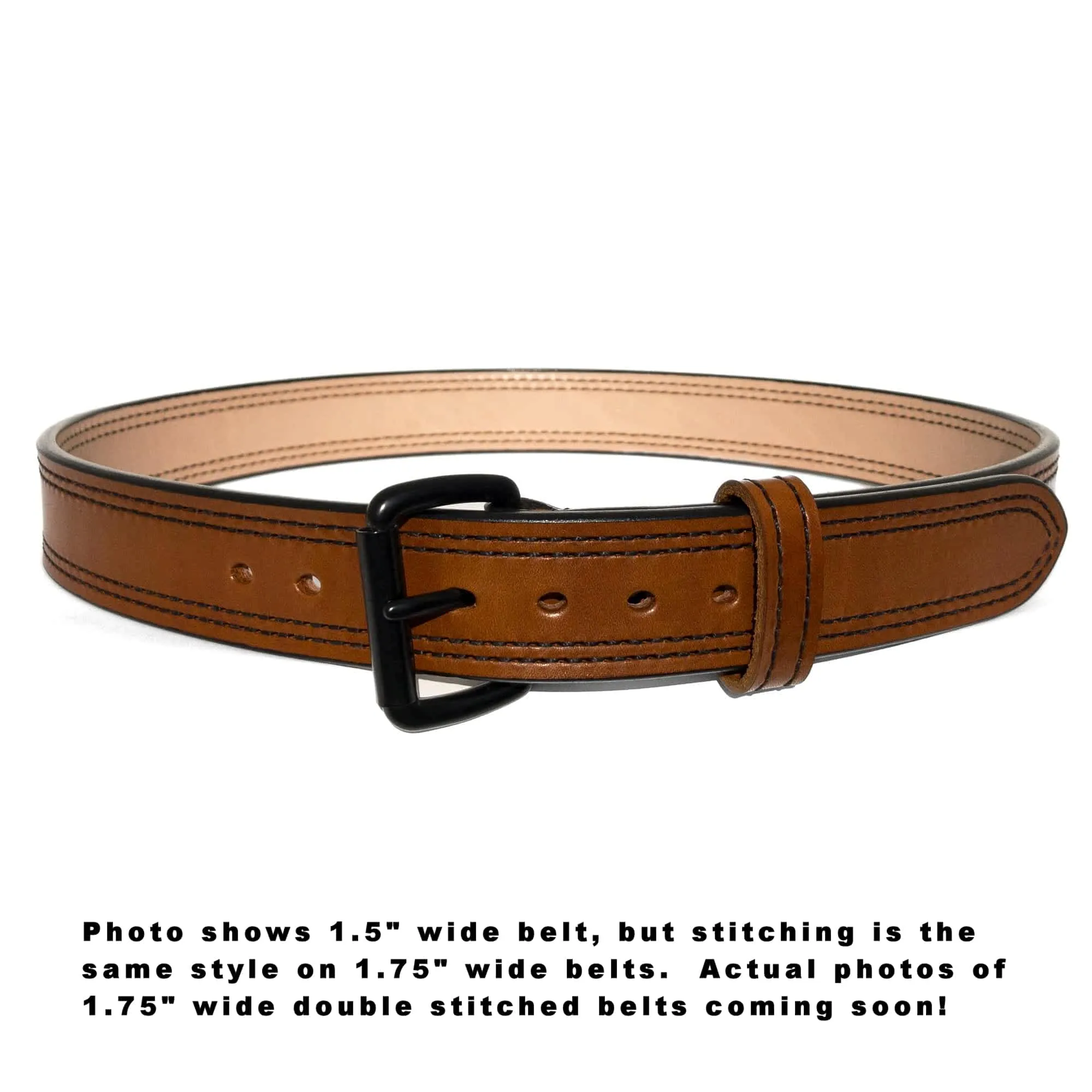 1.75" Wide DOUBLE STITCHED Dual-Layer Bullhide Gun Belt