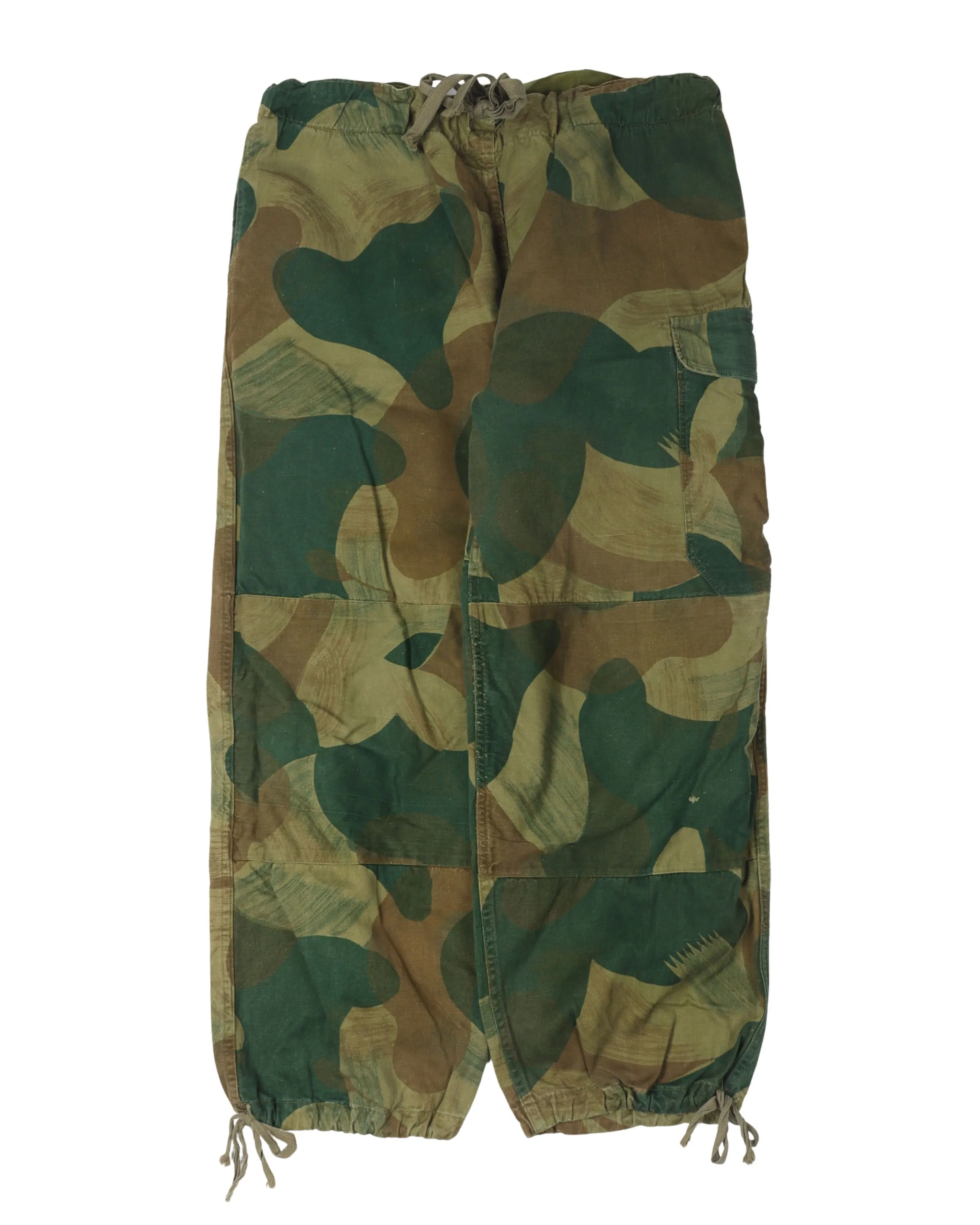 1950s Belgian Brushstroke Camo Paratrooper Drawstring Pants