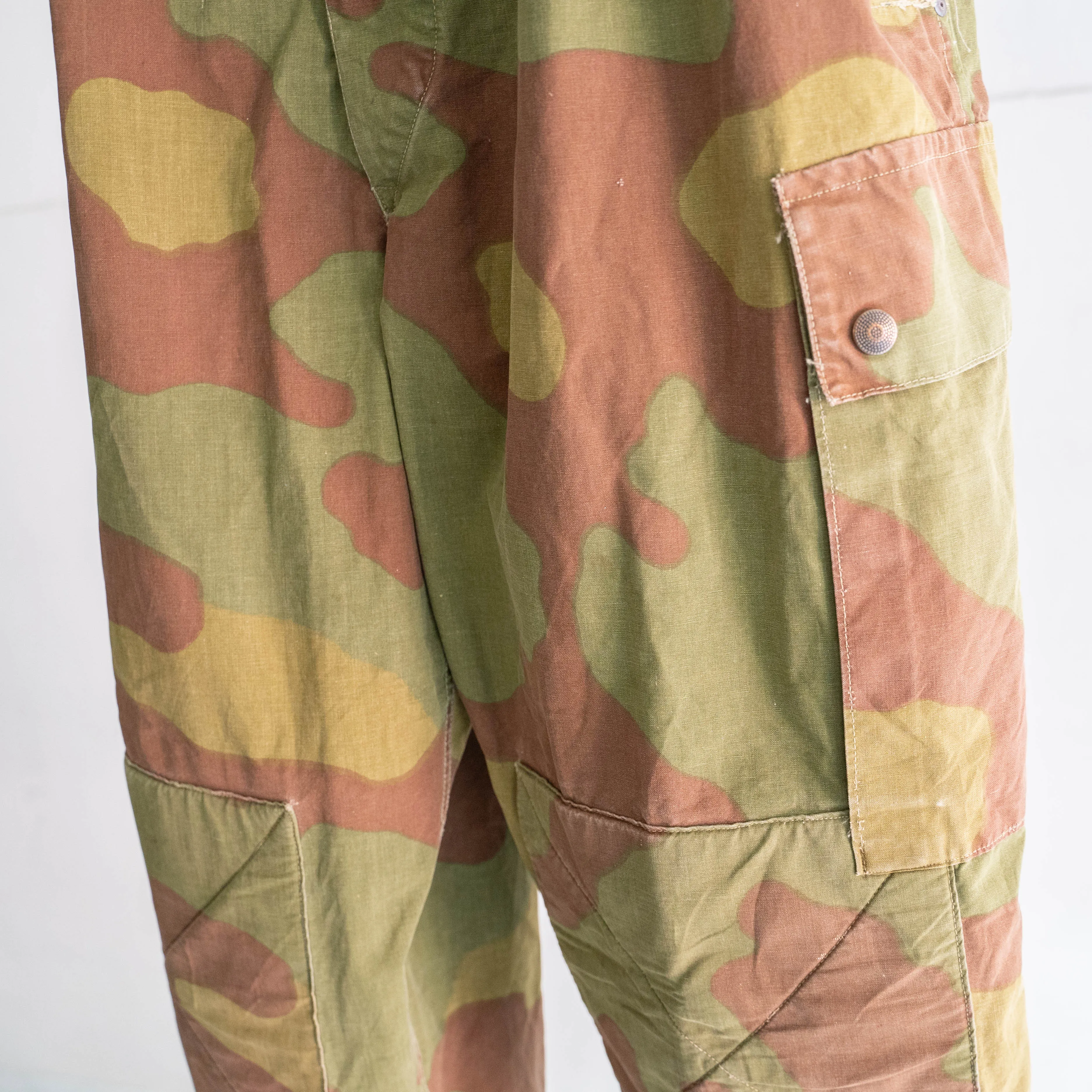 1960-80s Italian military sanmarco camo paratrooper pants 'with shoulder strap'