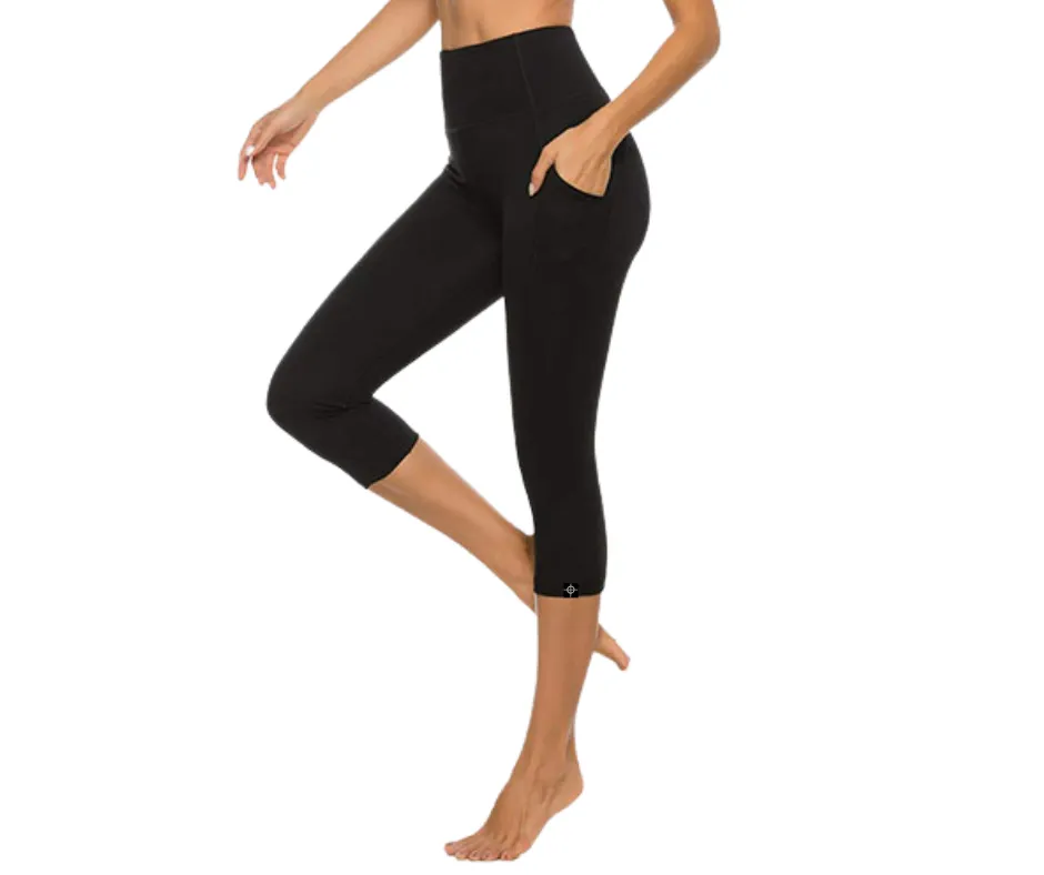 Activewear 3/4 Leggings With Pockets - Wholesale