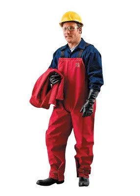 Ansell X-Large Red Sawyer-Tower CPC Polyester Trilaminate Gore Fabric Chemical Protection Bib Overalls