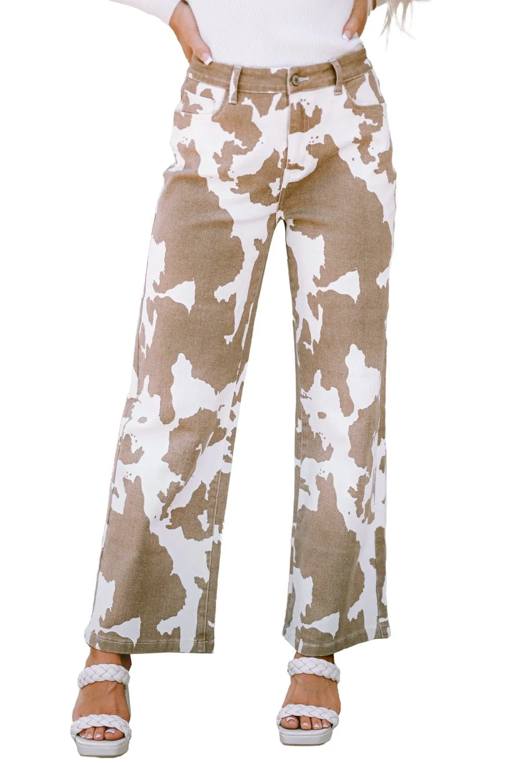 Autumn Cow Print Pants