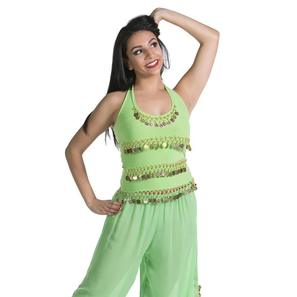 Belly Dance Stretchy Lycra Halter Top | FESTIVE