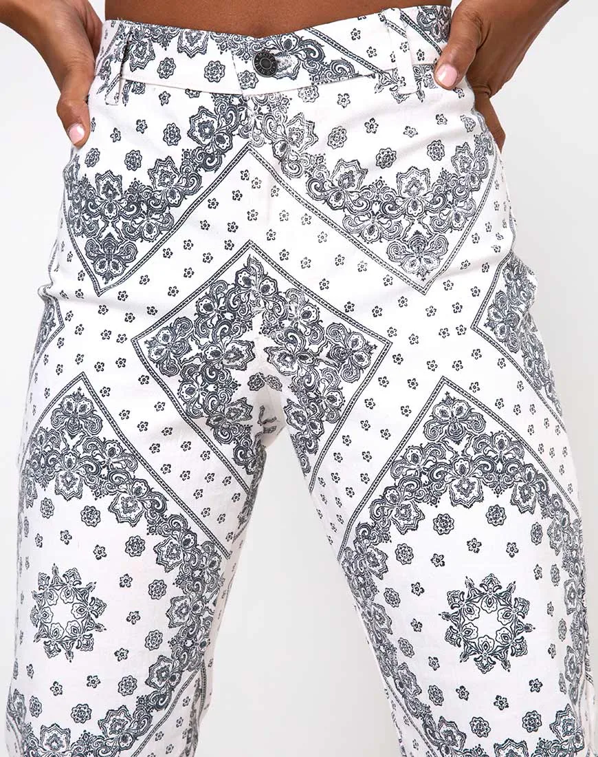 Beth Trouser in Bandana Ecru Placement