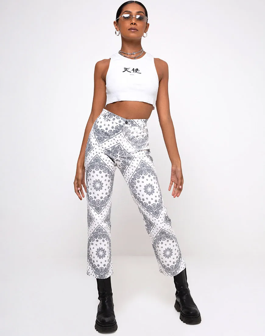 Beth Trouser in Bandana Ecru Placement