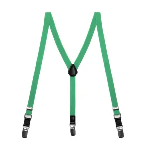 Boys' Emerald Green Skinny Suspenders