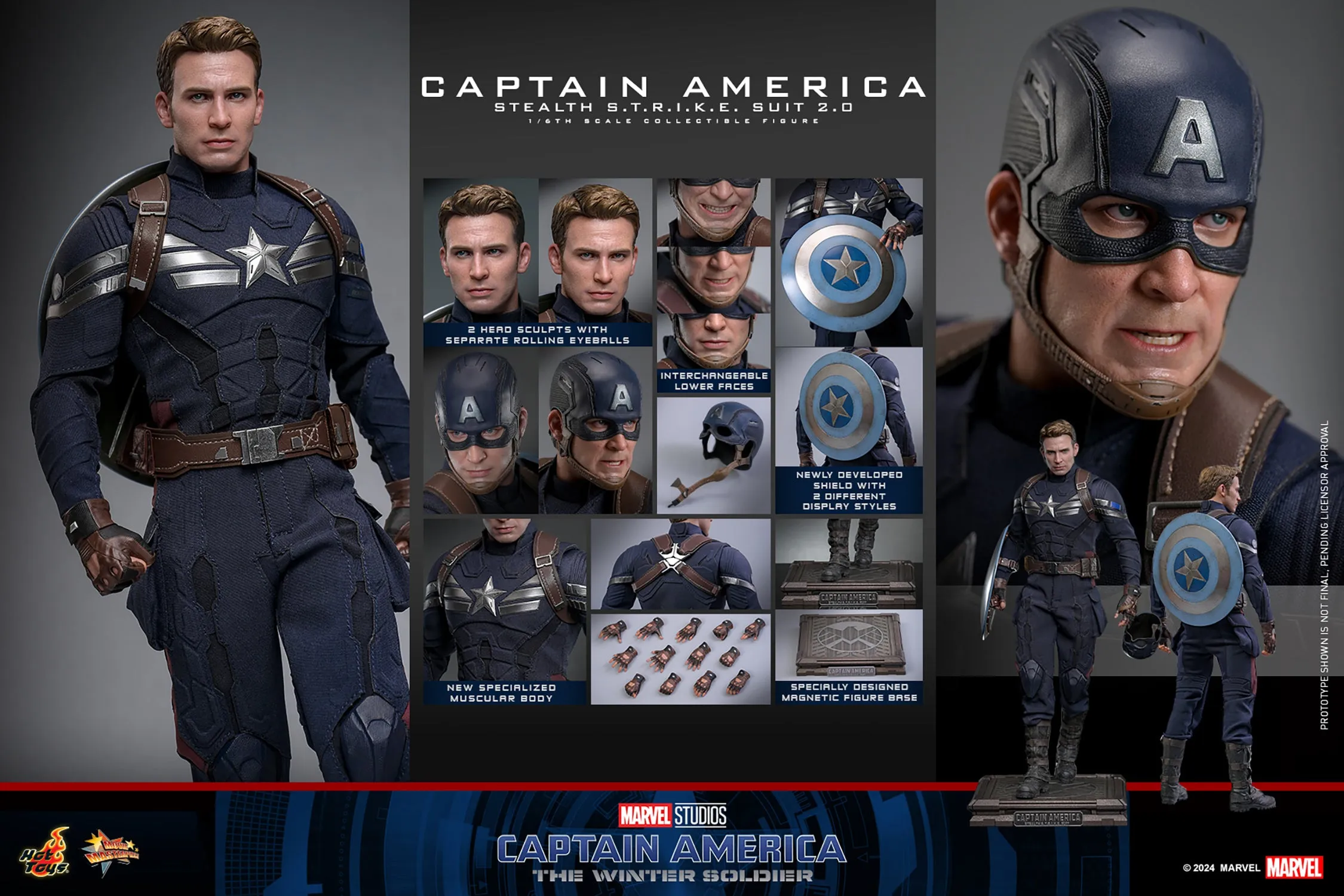 Captain America (Stealth STRIKE Suit) 2.0 Sixth Scale Figure