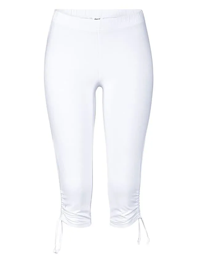 Cotton Blend Mid Waist Casual Sports Stretchy Ladies Pants