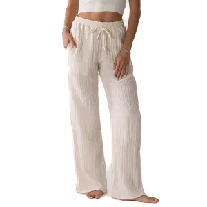 Cream Cotton Cabana Pants