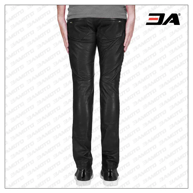 Diamond Tailored Skin Fit Leather Pant