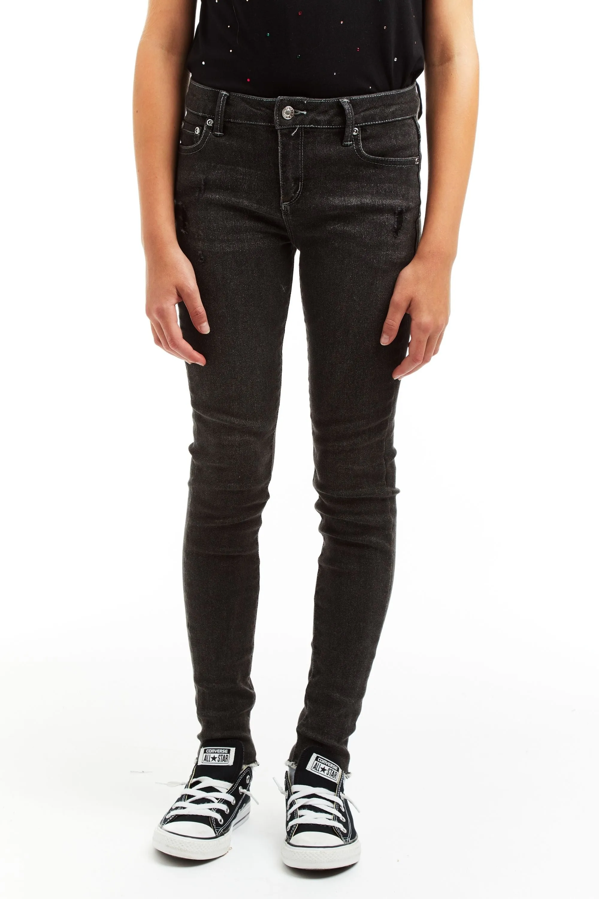 Diane - Mid Rise Destructed Skinny With Fray Hem