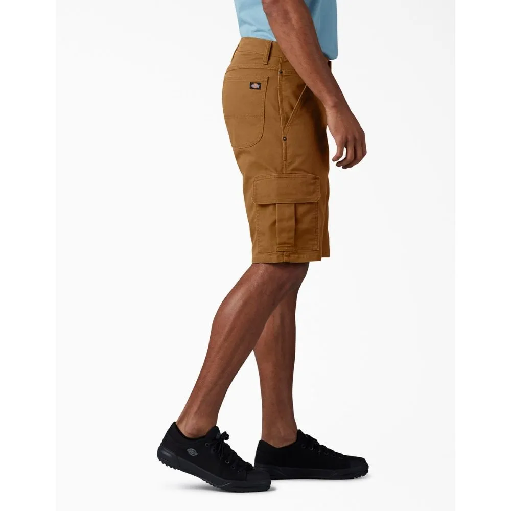 Dickies 11" Relaxed Fit FLEX Tough Max™ Men's Duck Cargo Work Shorts DX902 - Brown Duck