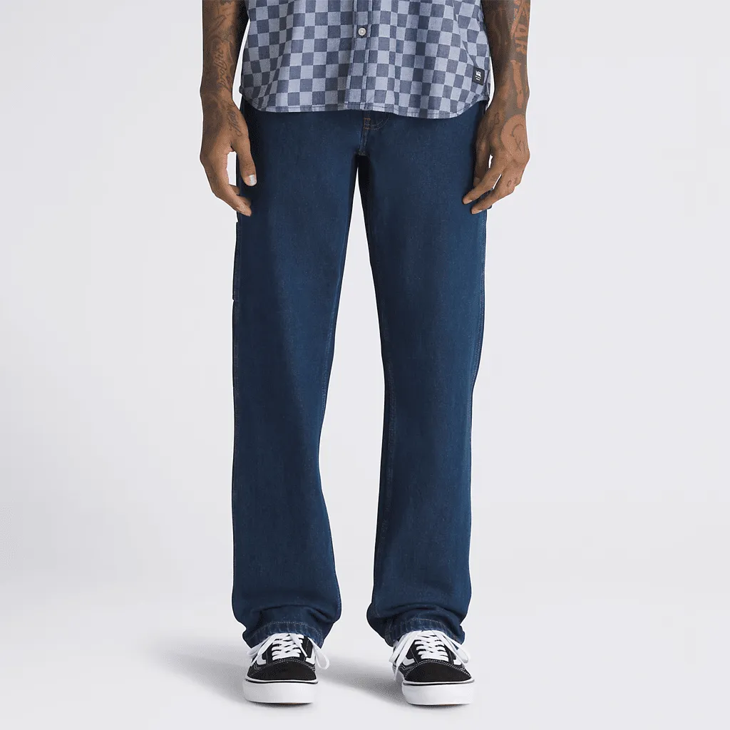 Drill chore relaxed carpenter pants - Dark denim