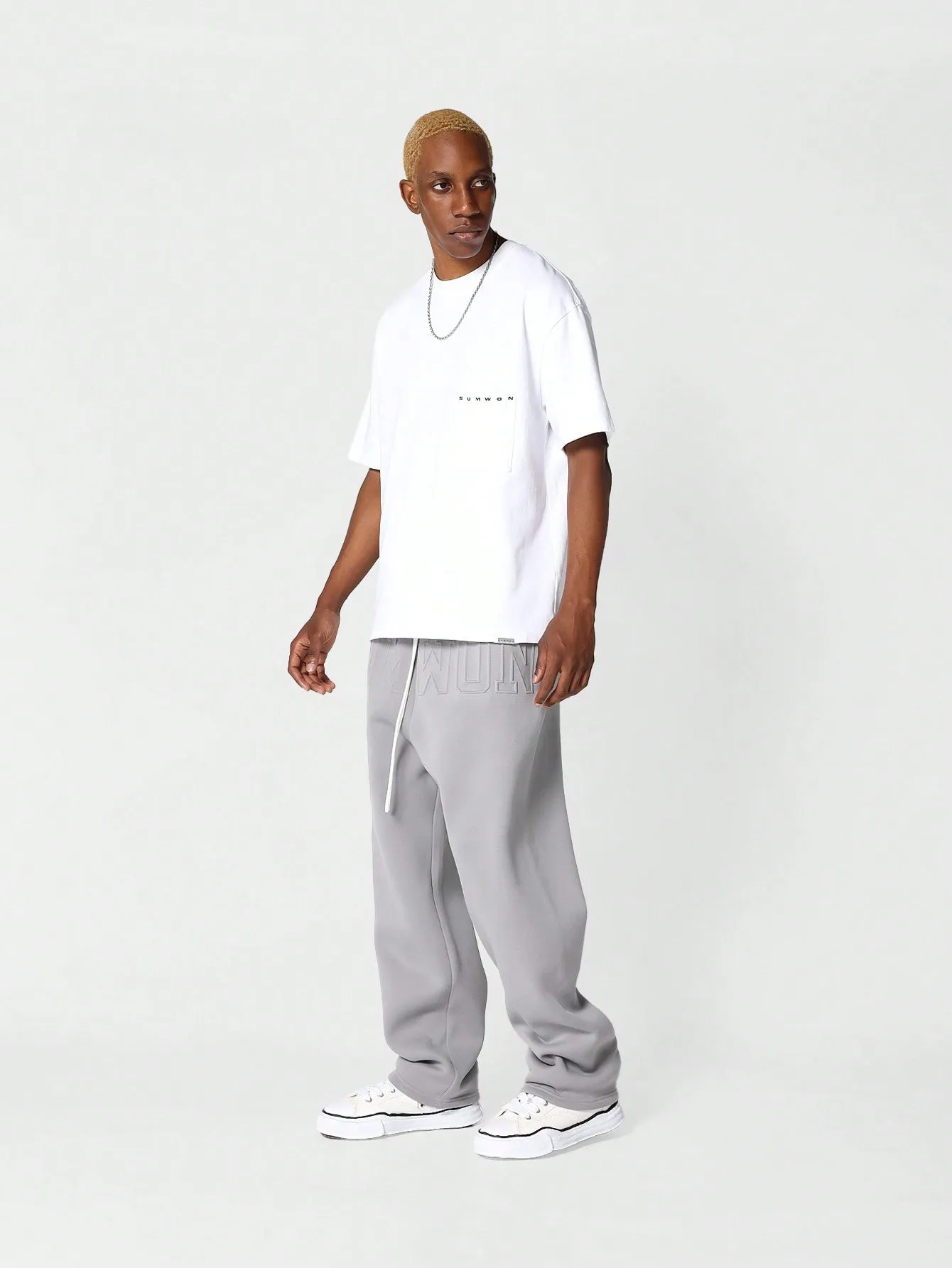 Drop Crotch Jogger With Embossing