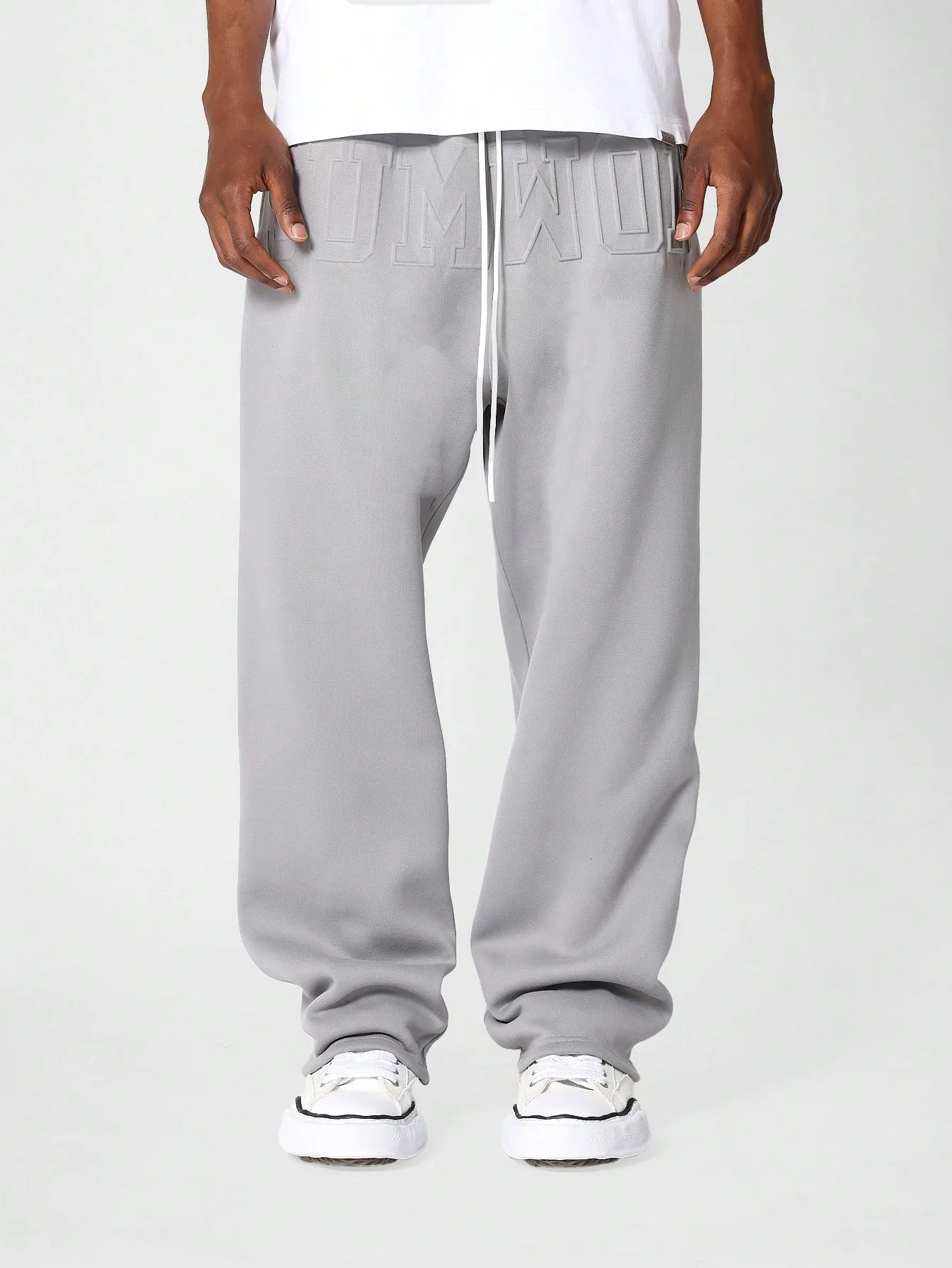 Drop Crotch Jogger With Embossing