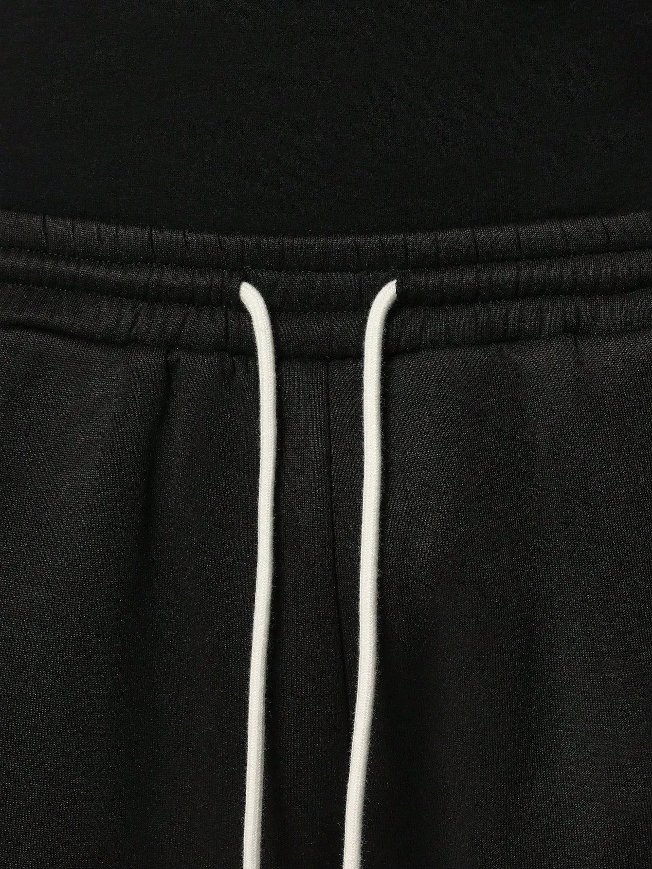 Drop Crotch Sweatpants With Panels & Half Side Tape & Drawstrings