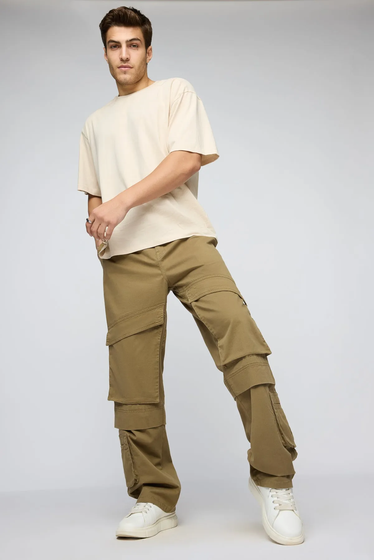 Dusk Khaki Men's Relaxed Fit Cargo Pants