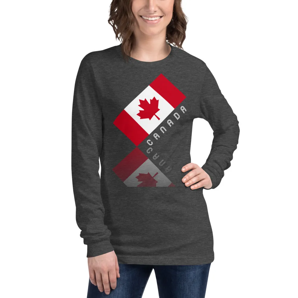 Elegant Maple Leaf Canada Unisex Long Sleeve Tee