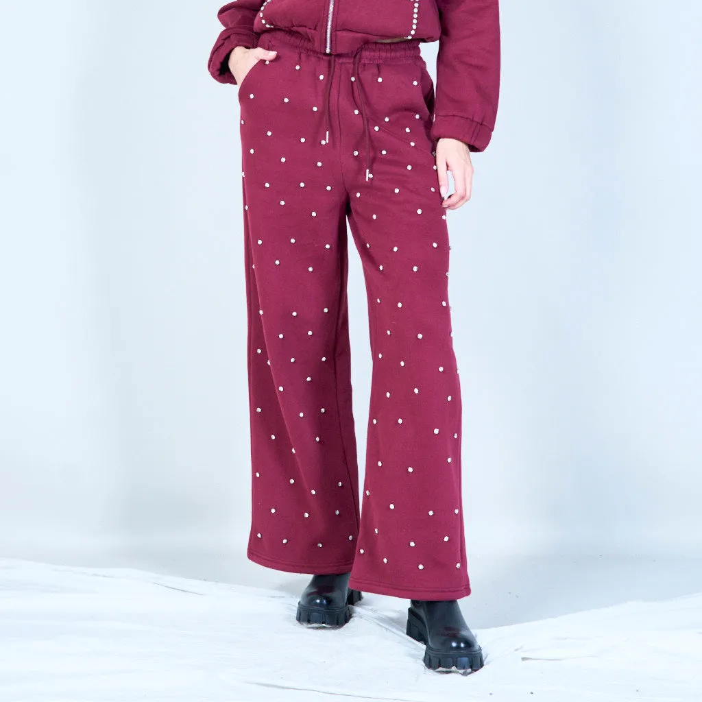 Embellished jacket and pants set wholesale