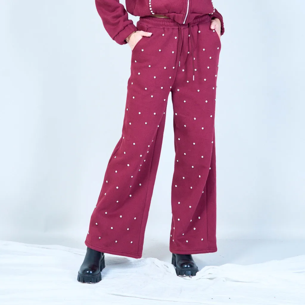 Embellished jacket and pants set wholesale