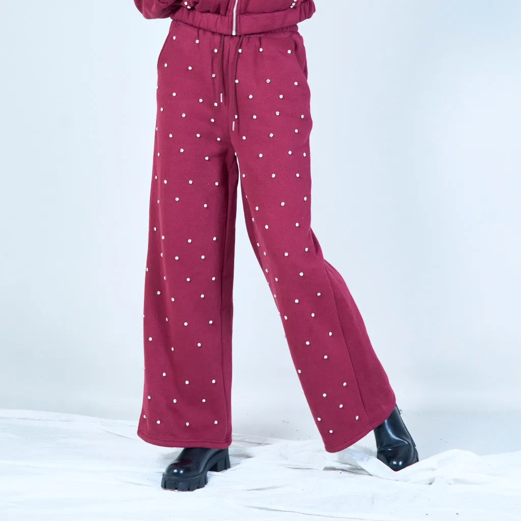 Embellished jacket and pants set wholesale