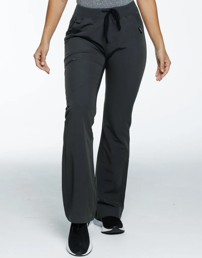 Essential Flare Scrub Pants - Asphalt