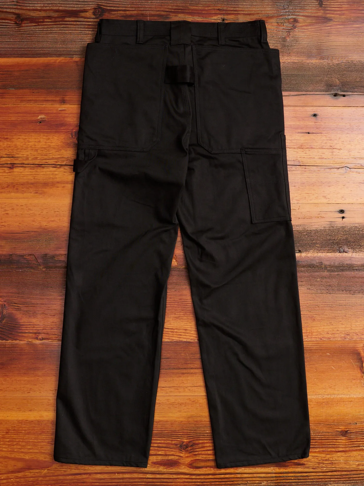 Fall Leaf Tough Pants in Black Work Satin