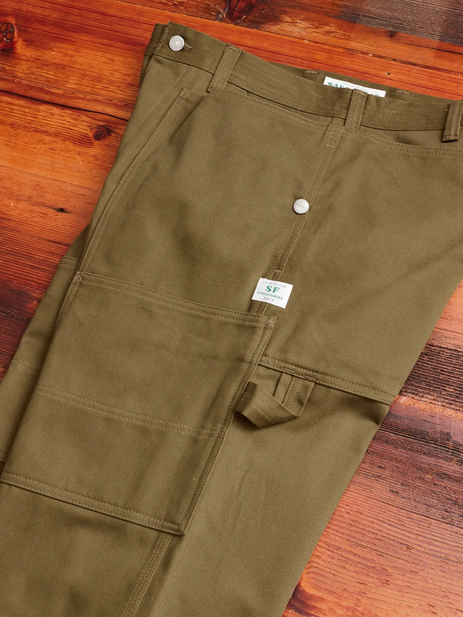 Fall Leaf Tough Pants in Olive Work Satin