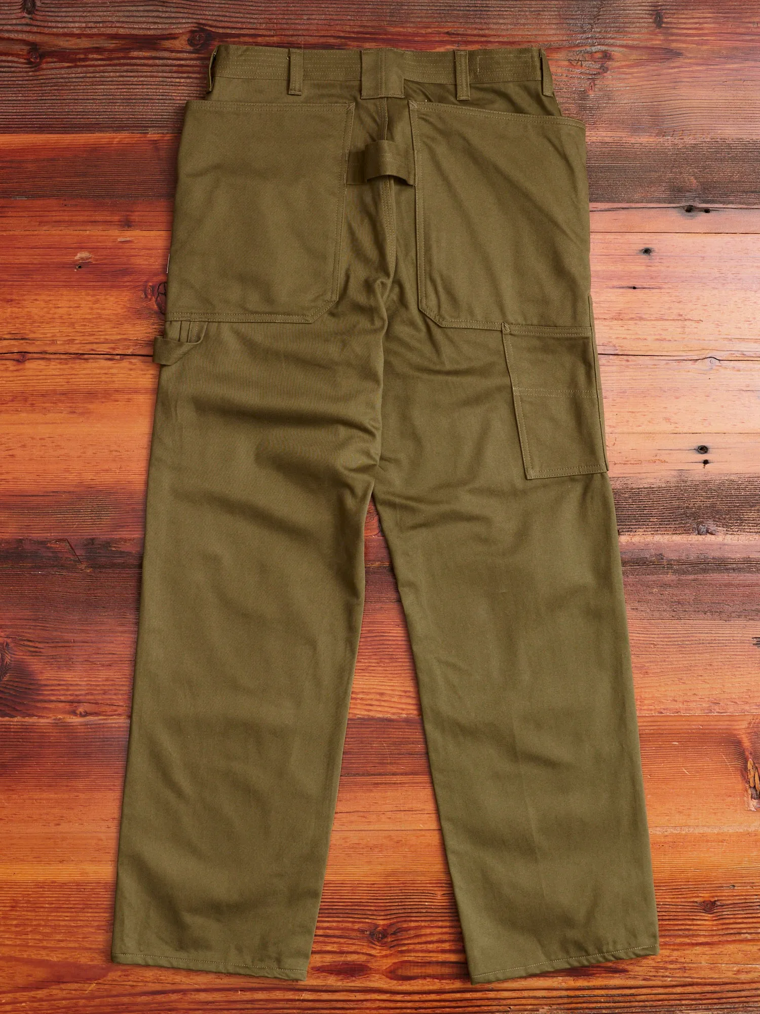 Fall Leaf Tough Pants in Olive Work Satin