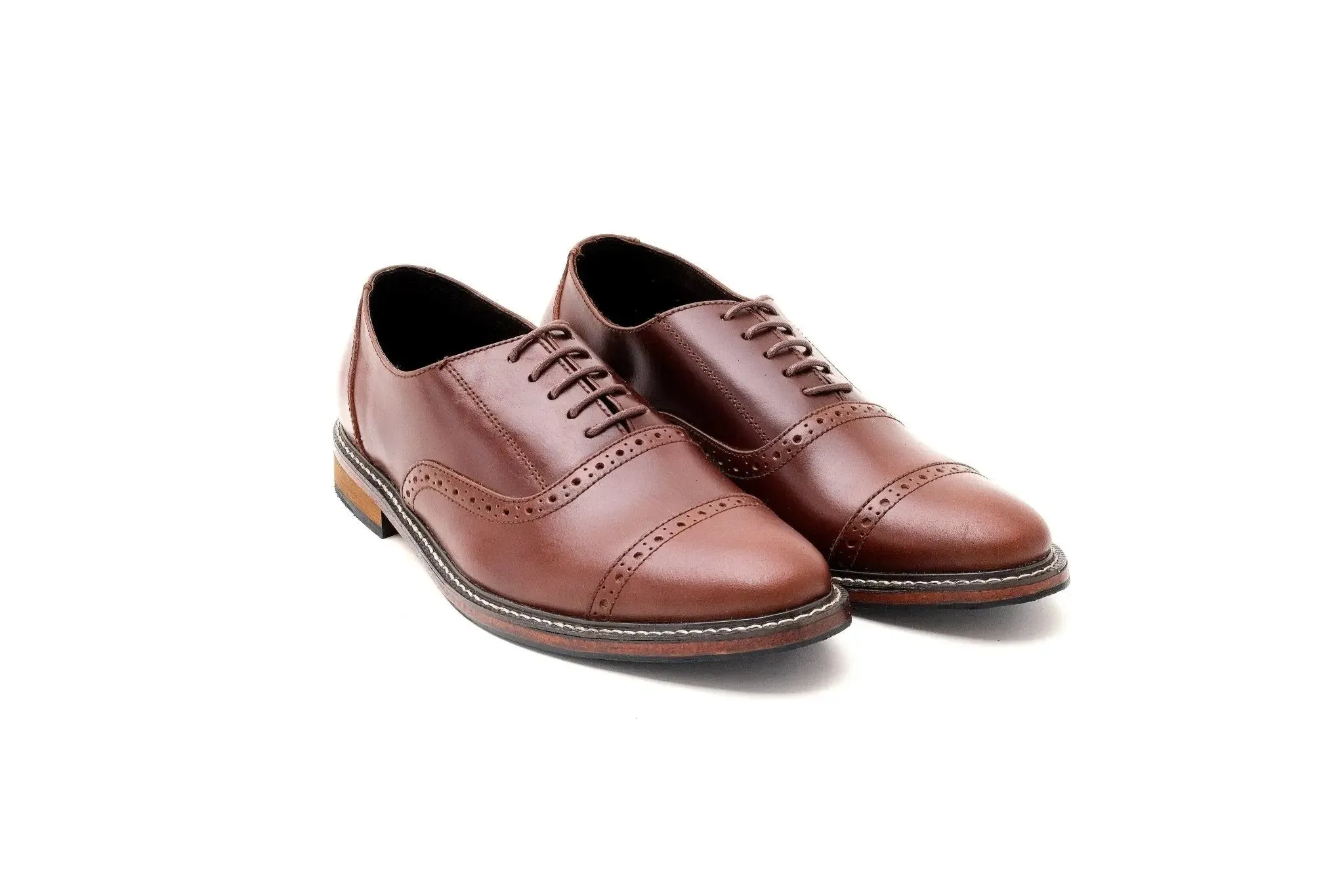 FELIX Cap Toe Holes Oxford - Walnut