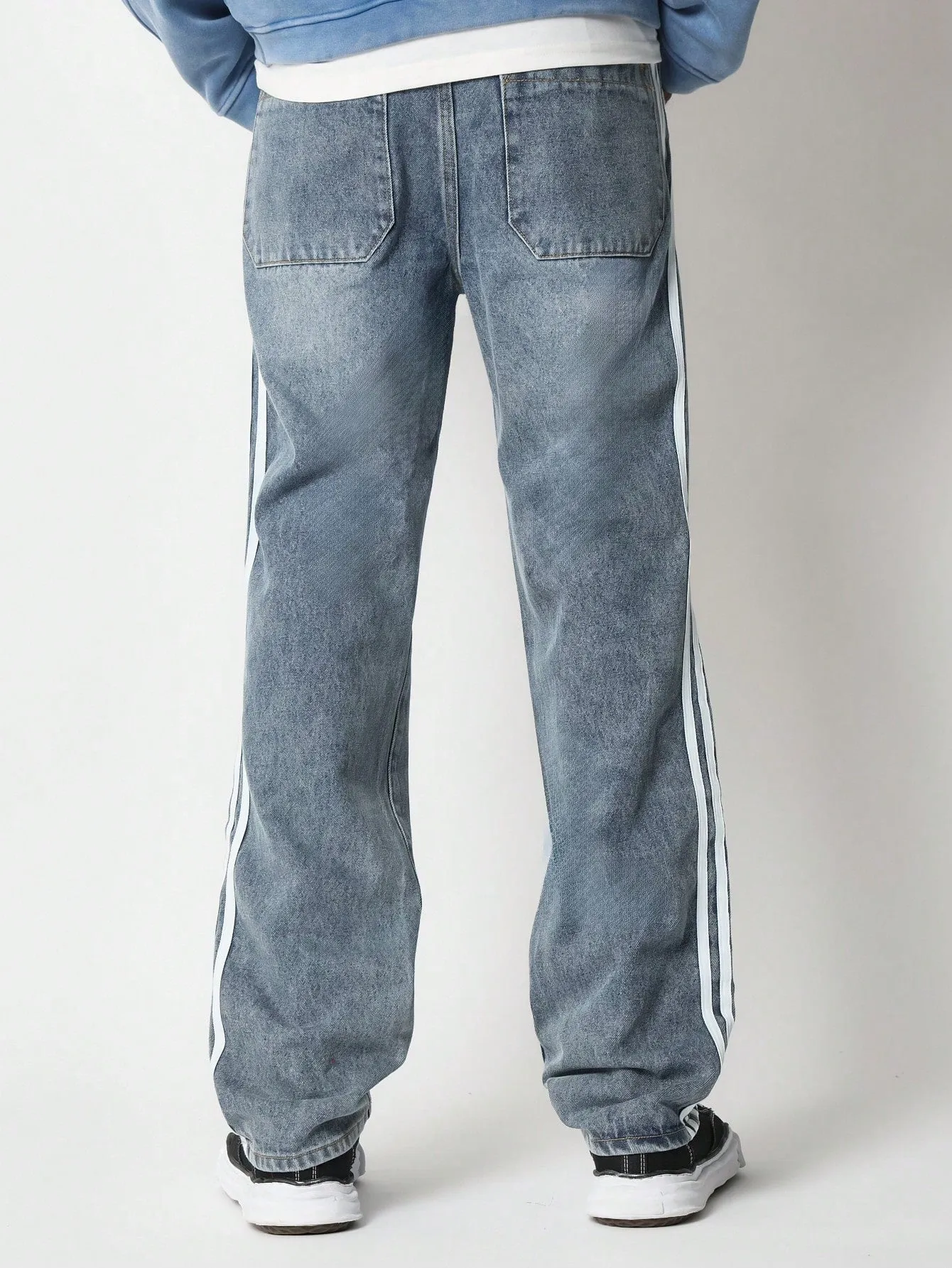 Flare Fit Side Stripe Panel Jean