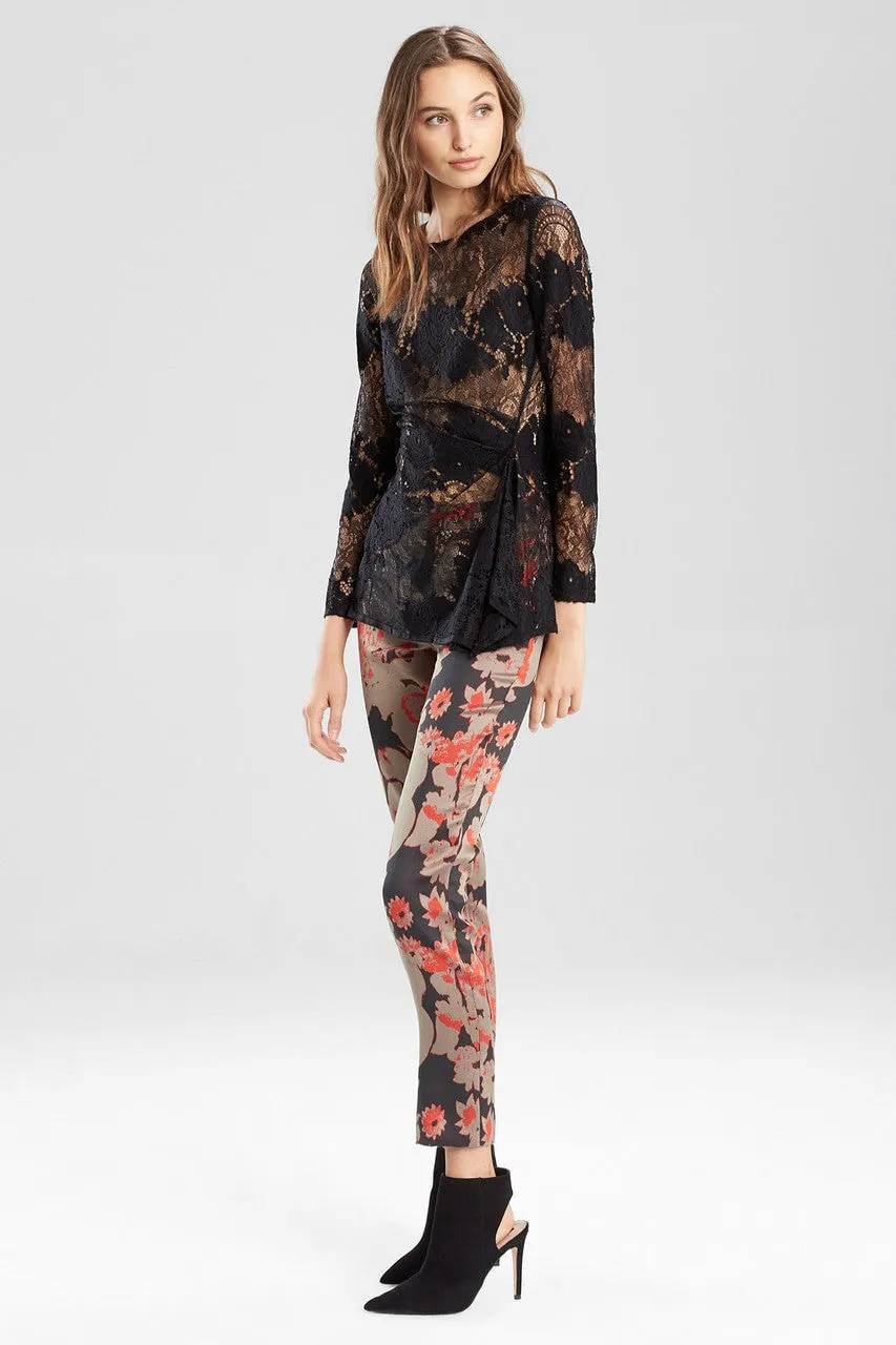 Flower Jacquard Pants