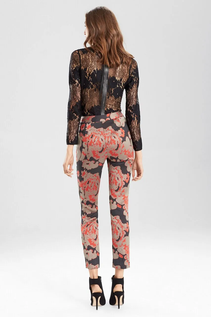 Flower Jacquard Pants