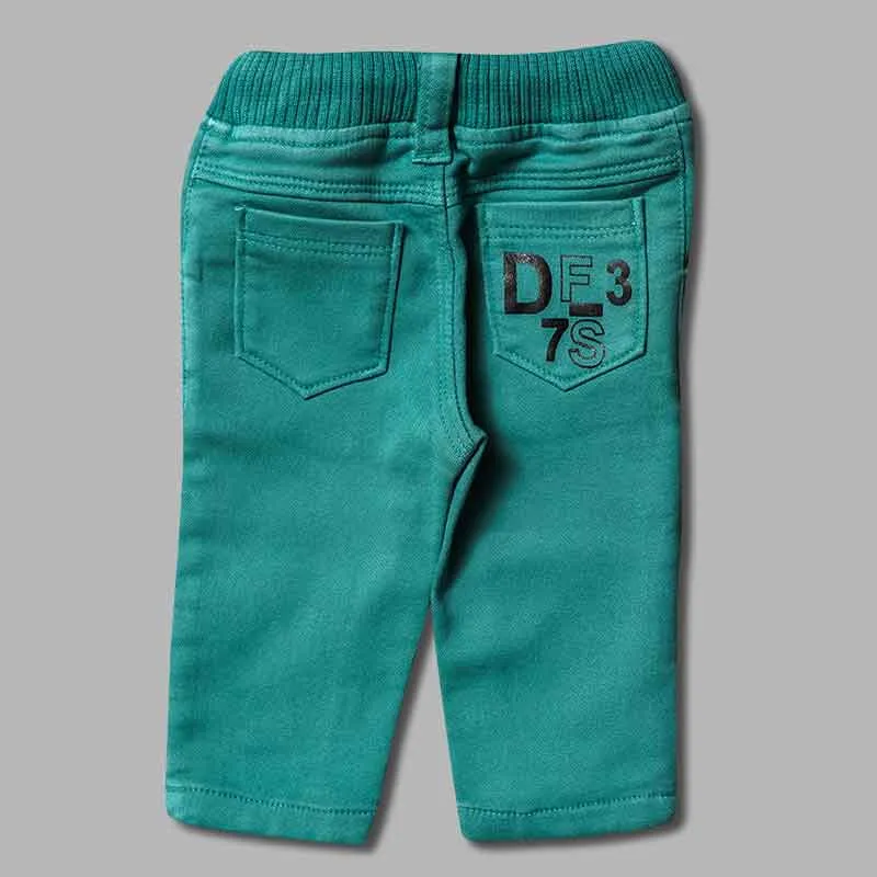 Green & Grey Elastic Waist Boys Jeans