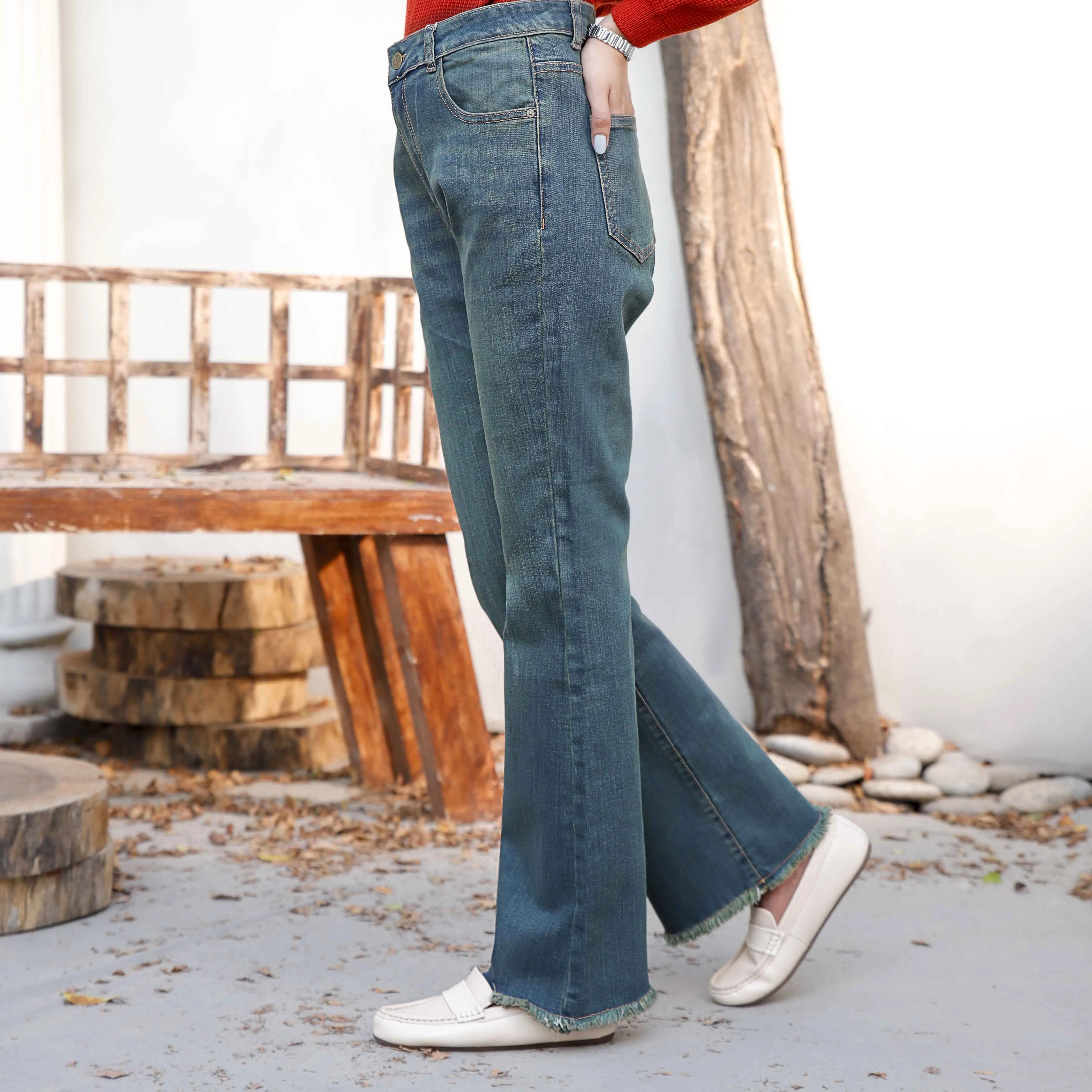 Green Denim pant PS9526