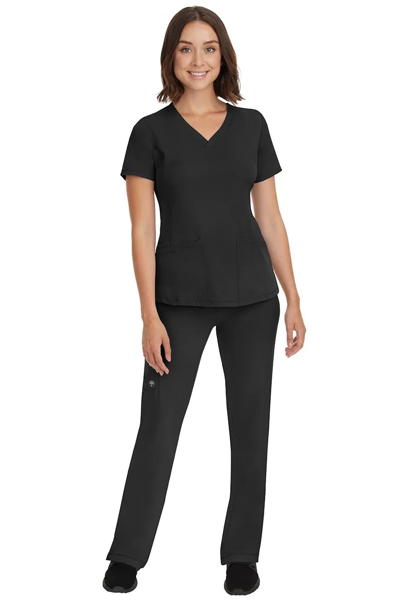 HH Works Women's Scrub Set Monica Top & Tall Rebecca Pant | Black