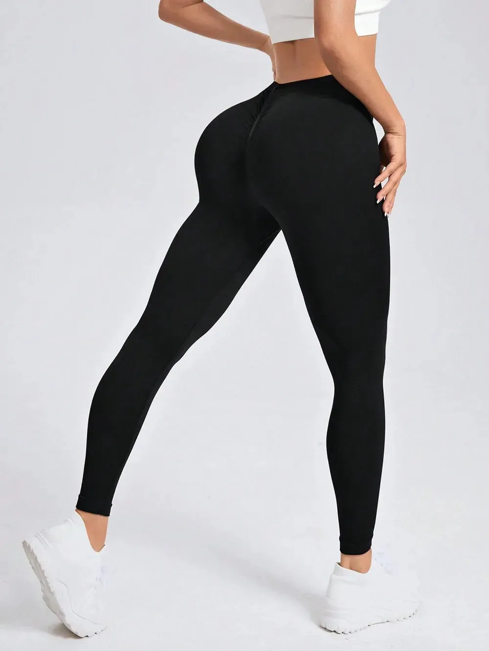 High-Elastic Knitting Fashion Yoga Sport Legging with V-Waist