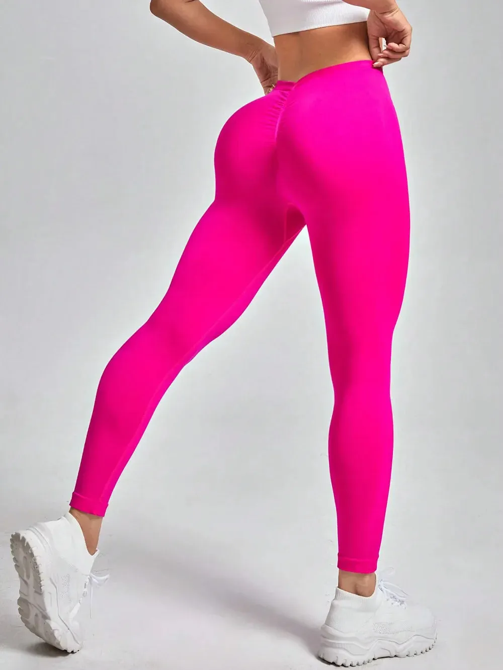 High-Elastic Knitting Fashion Yoga Sport Legging with V-Waist