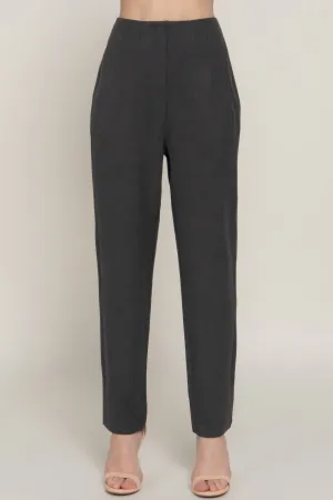 High Waist Pintuck Detail Long Pants