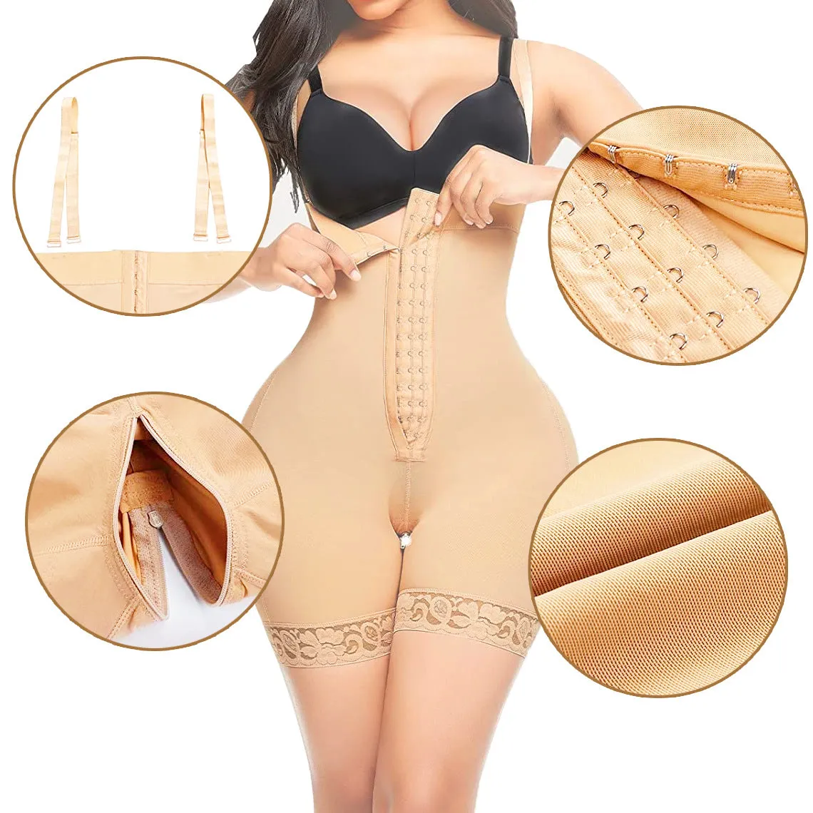 High-Waisted Tummy Control Shapewear Bodysuit - Ultimate Waist Trimming & Body Sculpting"