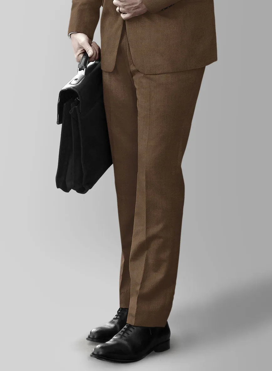 Huddersfield Stretch Brown Wool Pants