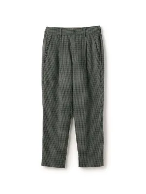 IMPRESSION Wool Mix Check Taper Pants