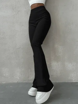 Joskaa Stretchy Ribbed Flare Leg Pants