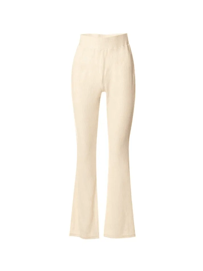 Joskaa Stretchy Ribbed Flare Leg Pants