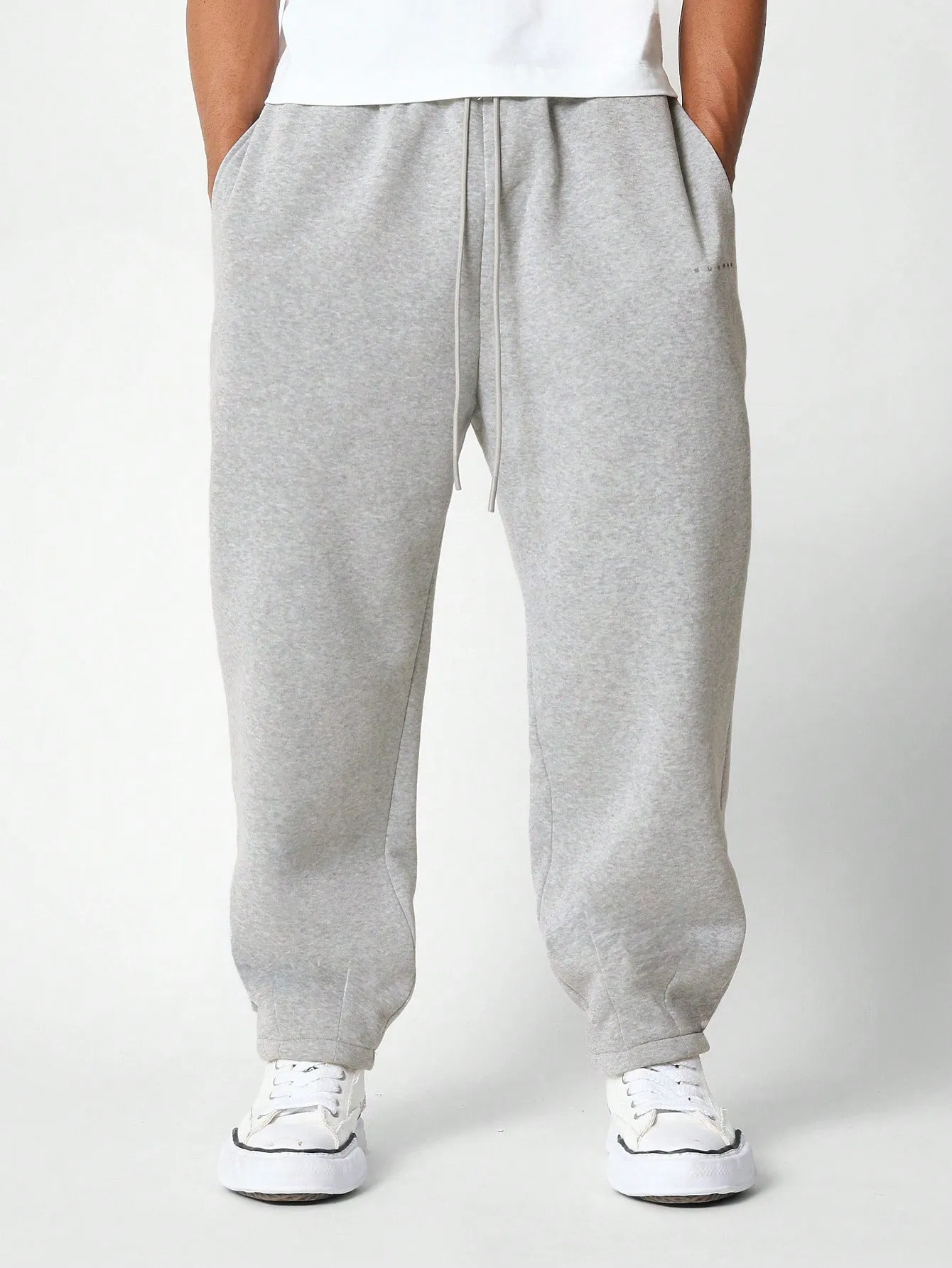 Loose Fit Baggy Jogger With Hem Pleats