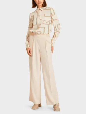 Marc Cain Collections Cream Wide Leg Trousers UC 81.19 W56 COL 131