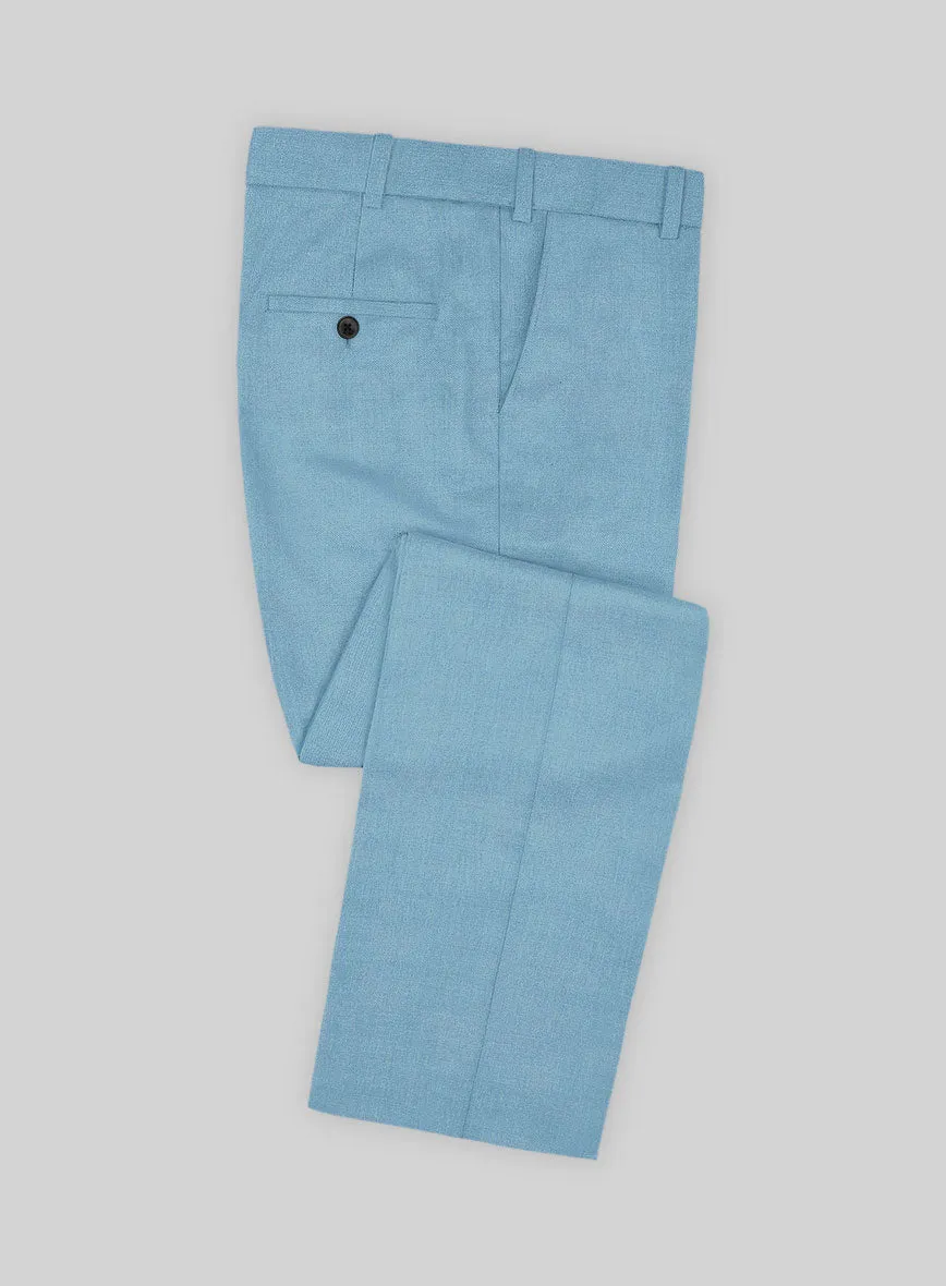 Marco Stretch Pastel Blue Wool Pants