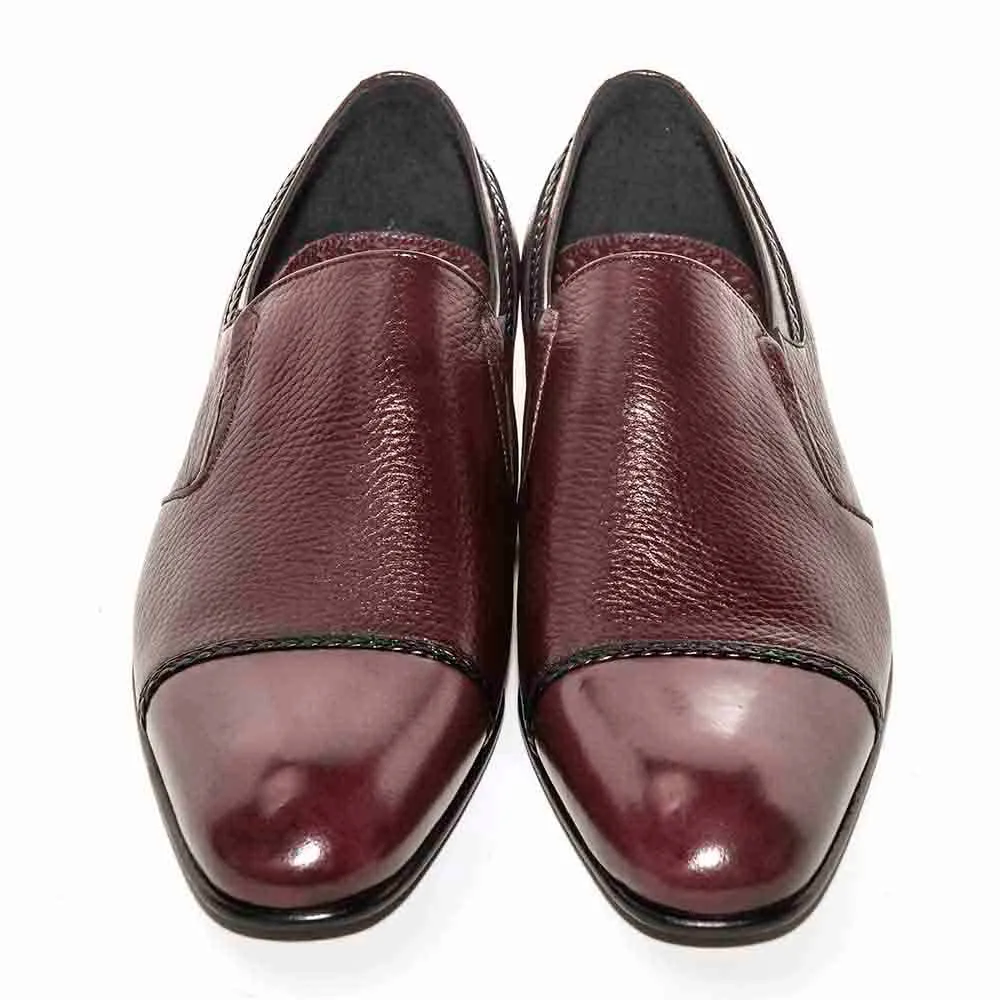 Mario Manzoni Burgundy Genuine Deer Skin Double Gore Slip-On