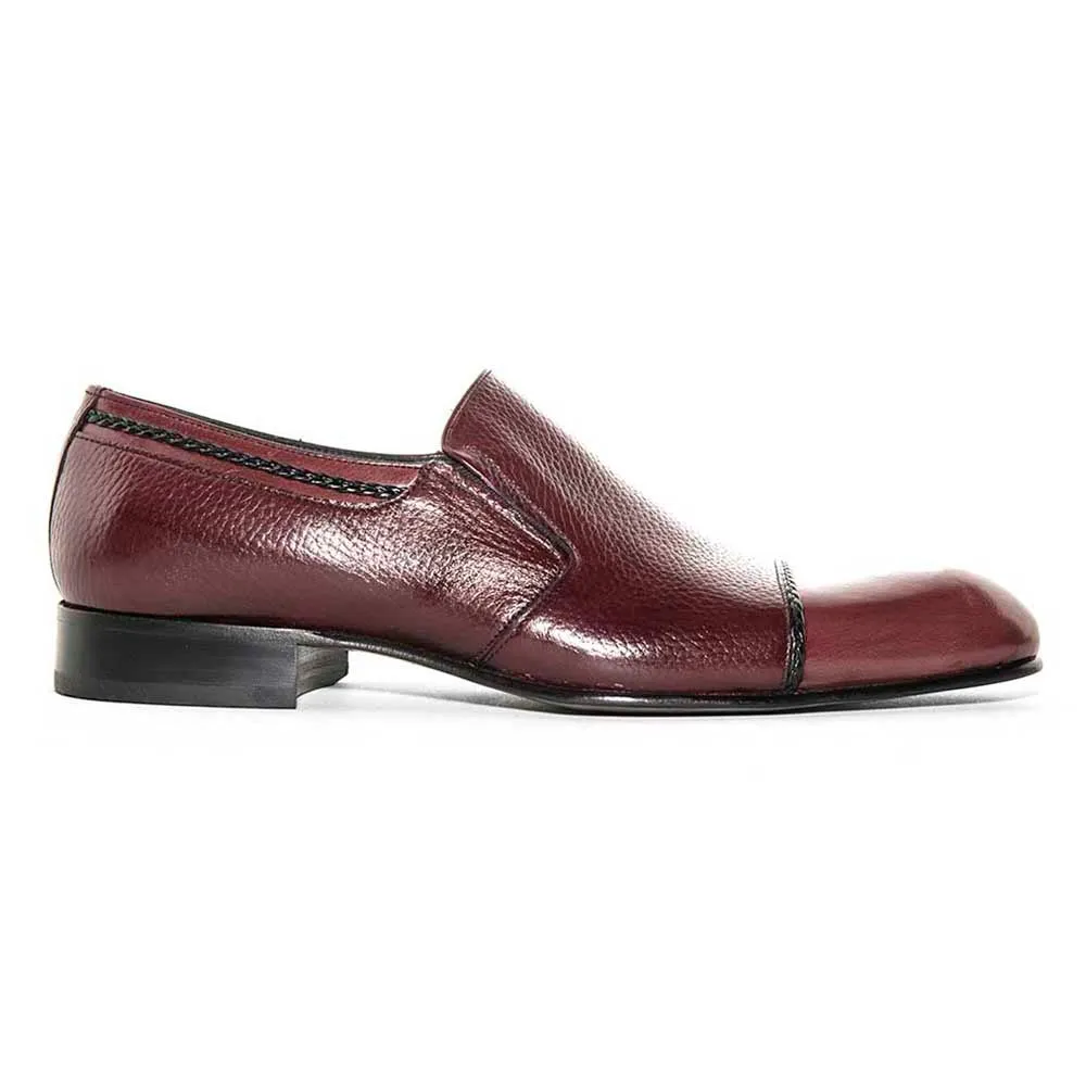 Mario Manzoni Burgundy Genuine Deer Skin Double Gore Slip-On