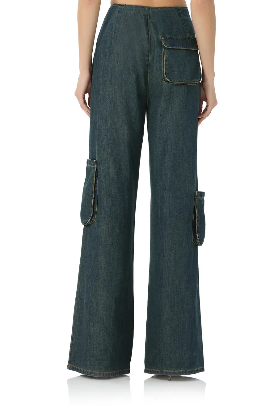 Maxwell Wide Leg Cargo Pant Tinted Wash